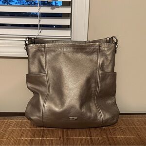 Coach Shimmering Silver Shoulder Bag